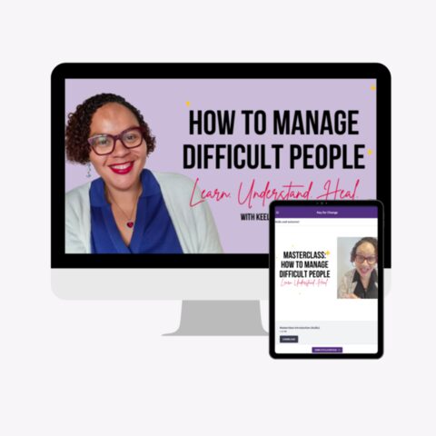 How to Manage Difficult People online course, shown on desktop and tablet